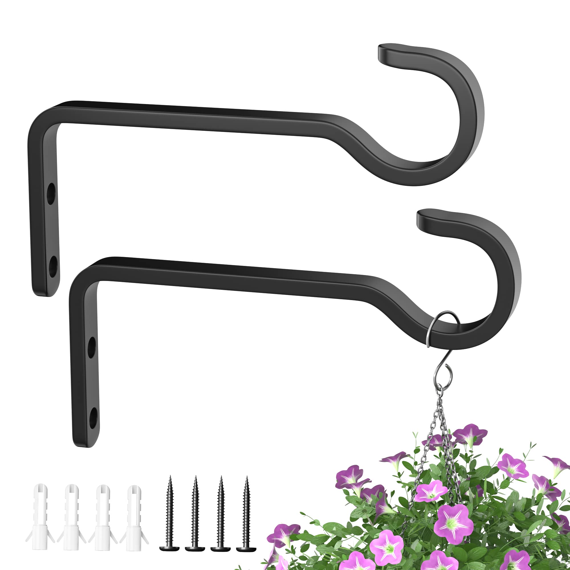 Saffruff 5.7-inch outdoor plant hanger two-pack for small pots