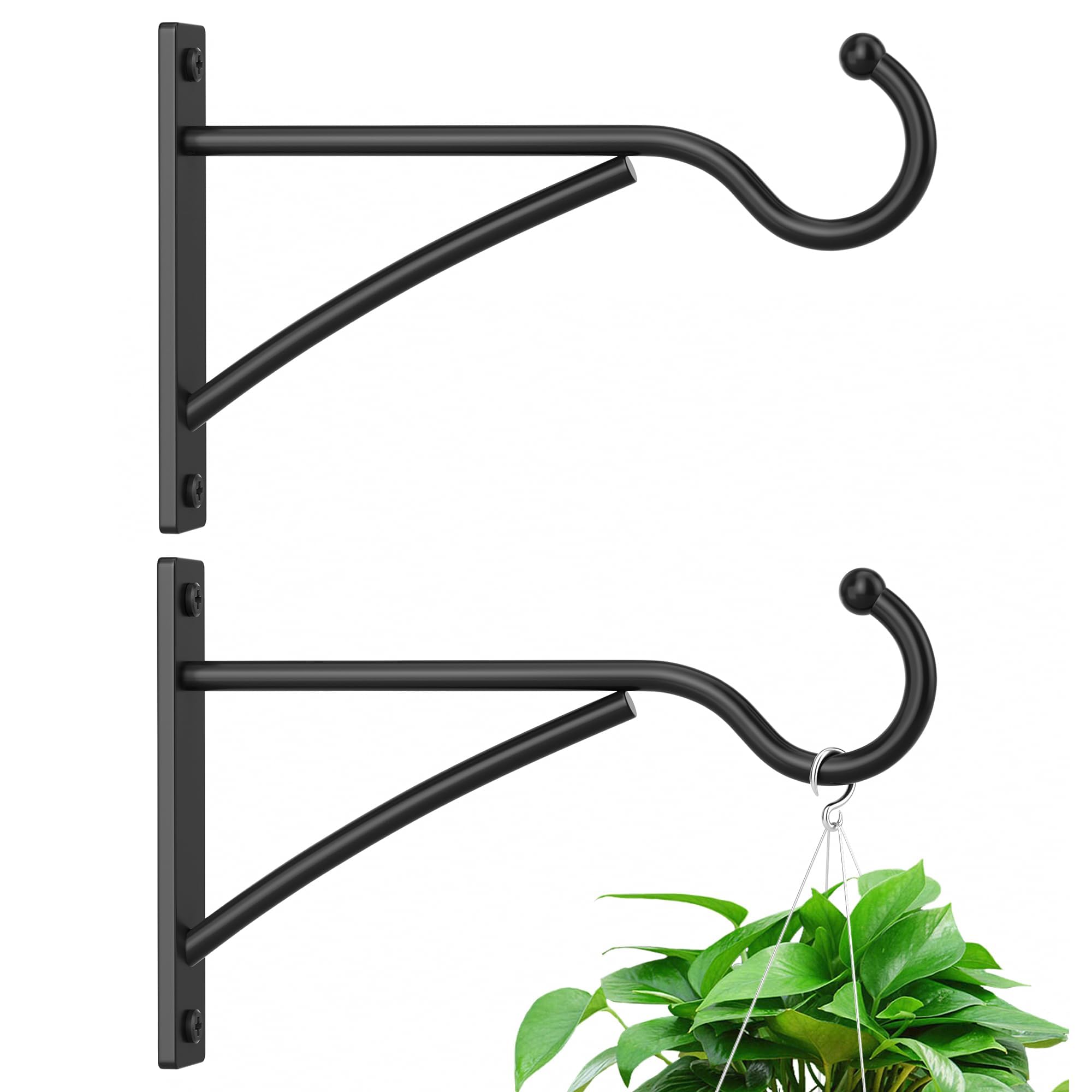 Saffruff 6-inch plant hangers 2-pack for secure hanging of baskets.