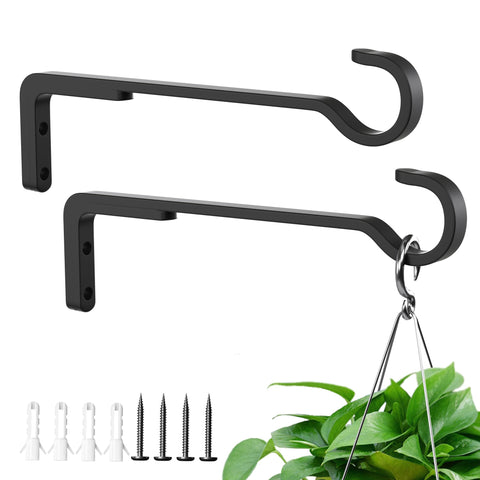 Saffruff 8-inch hanging hook for outdoor plants and lanterns.