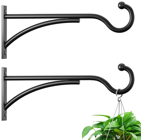 Saffruff 8-inch plant hanger wall mount secures heavy baskets outdoors.