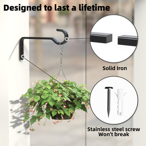 Saffruff bird feeder hanger iron for stable outdoor feeding stations