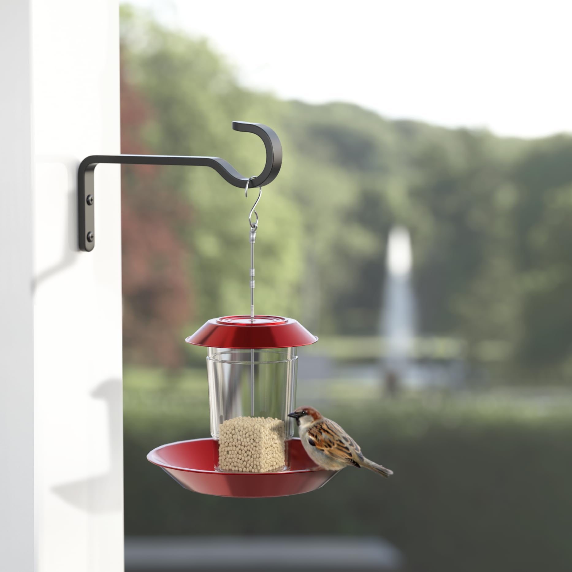 Saffruff easy-install wall mount hanger simplifies outdoor hanging tasks.