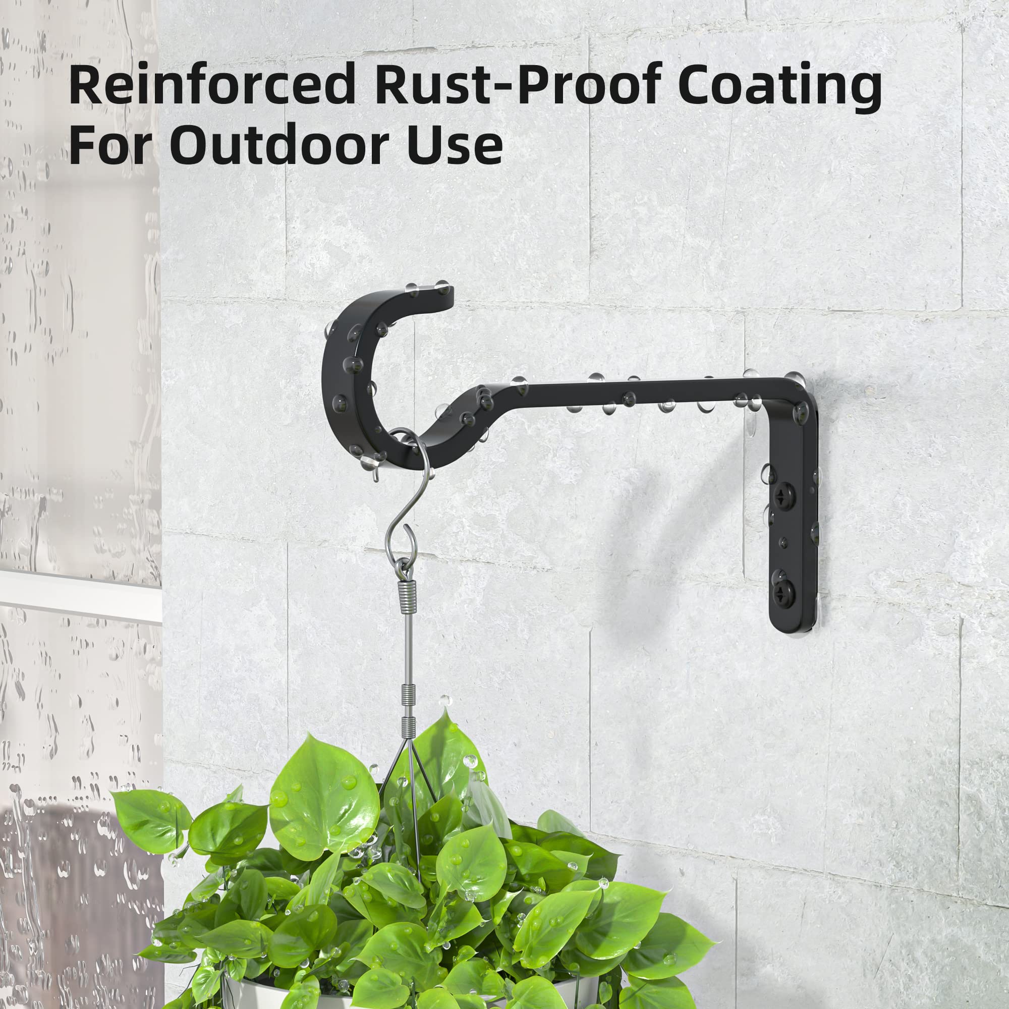 Saffruff hanger with bird feeder and plants outdoors