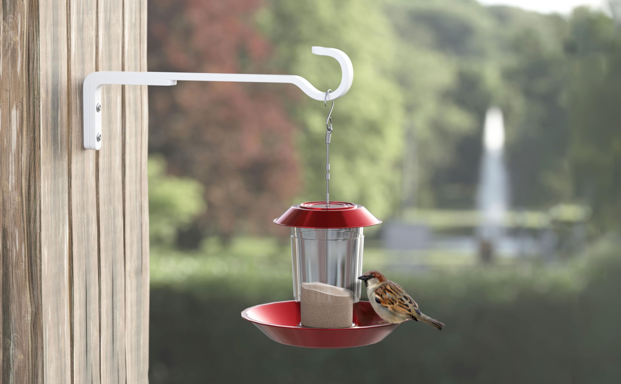 Saffruff hanging lantern support for decorative outdoor lighting