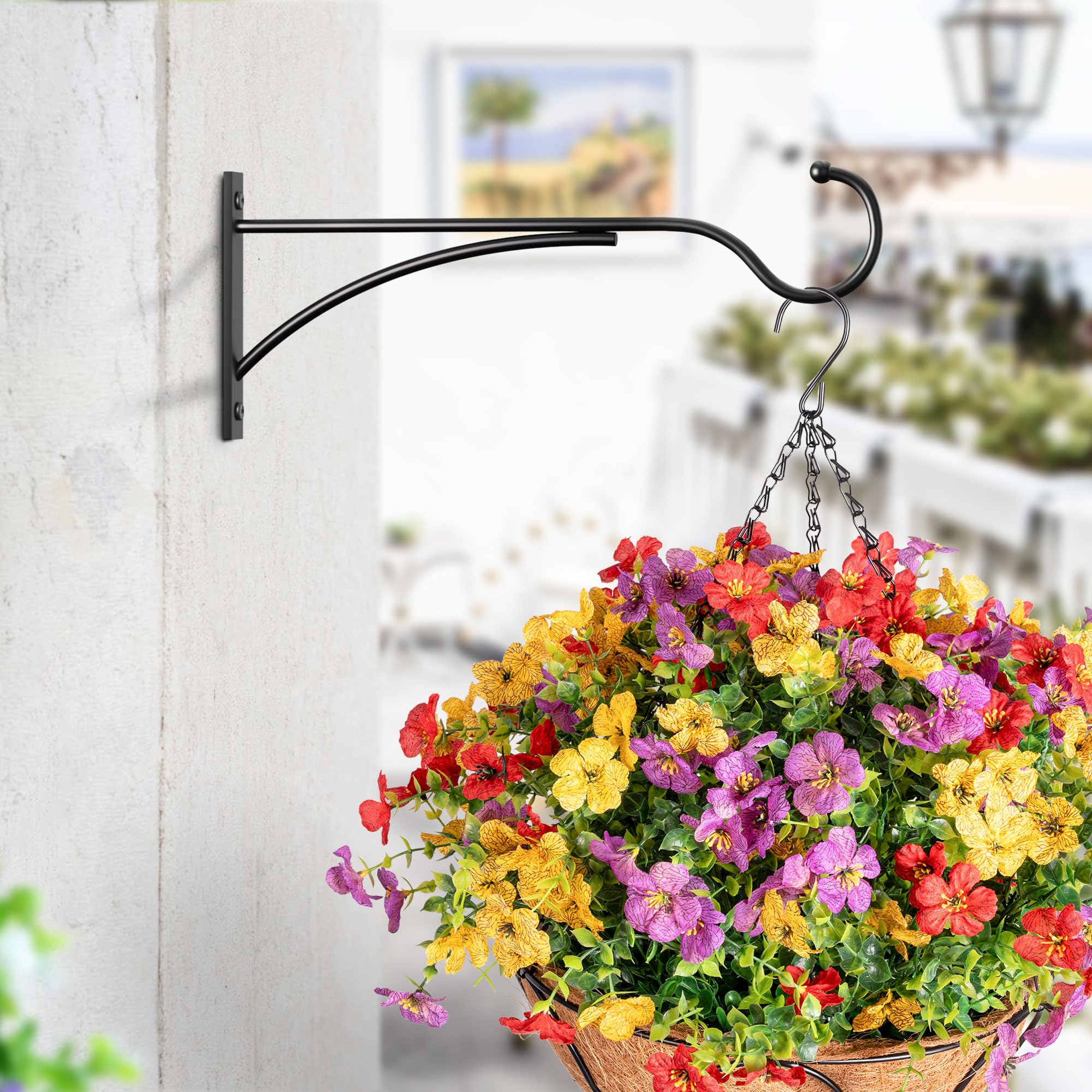 Saffruff heavy-duty brackets up to 30 lbs for garden installations.
