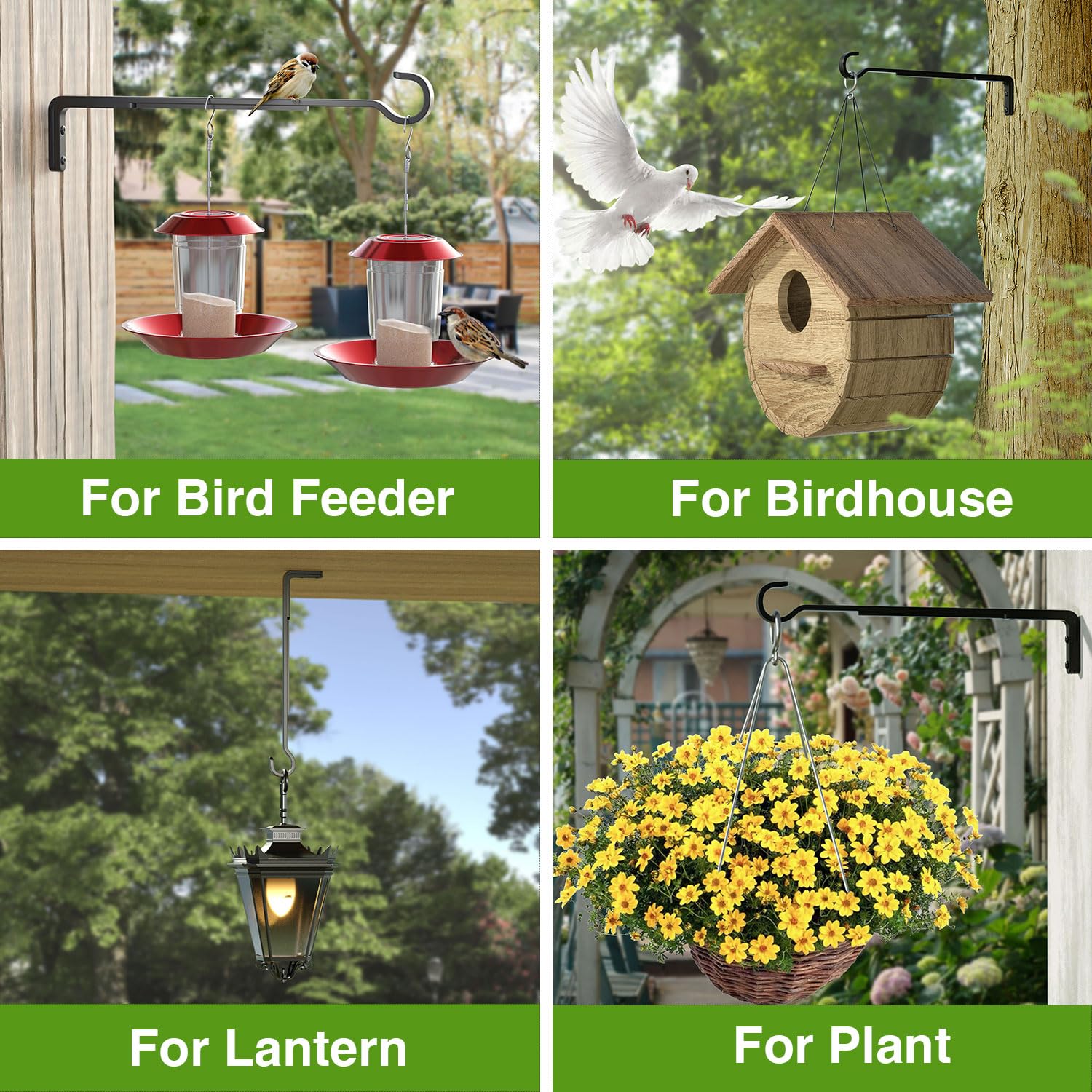Saffruff heavy-duty plant hangers for strong outdoor support.