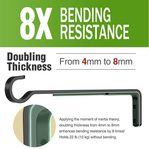 Saffruff outdoor metal bracket, ideal for lanterns and bird feeders in garden spaces.