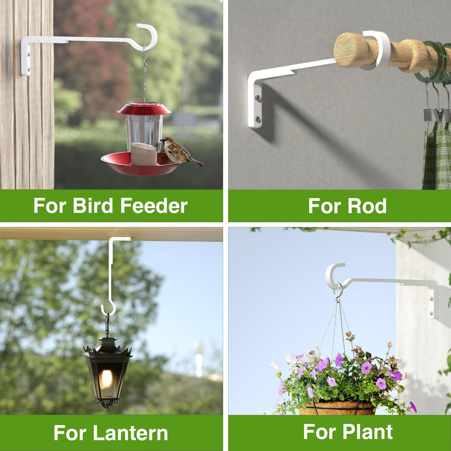 Saffruff outdoor metal bracket mounts plants securely on walls