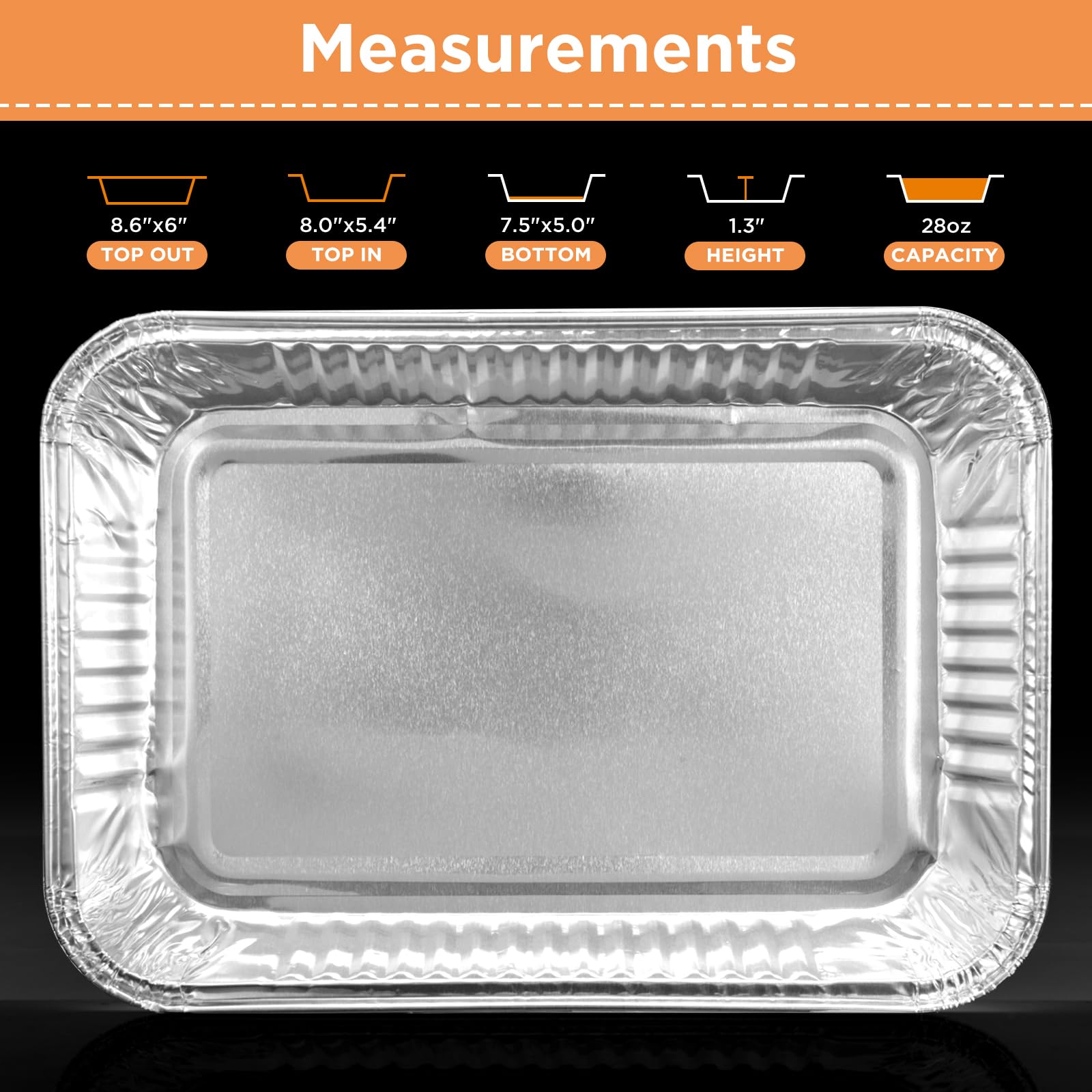 Sageme heat-resistant drip pan holds heat up to 500 F, ideal for greasy drippings.