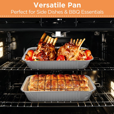 Sageme heat-resistant foil pan handles up to 500 F.