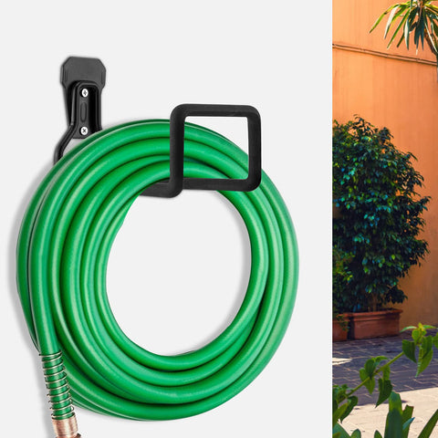 Sageme hose hanger accommodates 25 to 100 ft hoses for flexible setups.