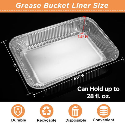 Sageme foil grease pan for Spirit and Genesis grills, corrosion-resistant and easy disposal.
