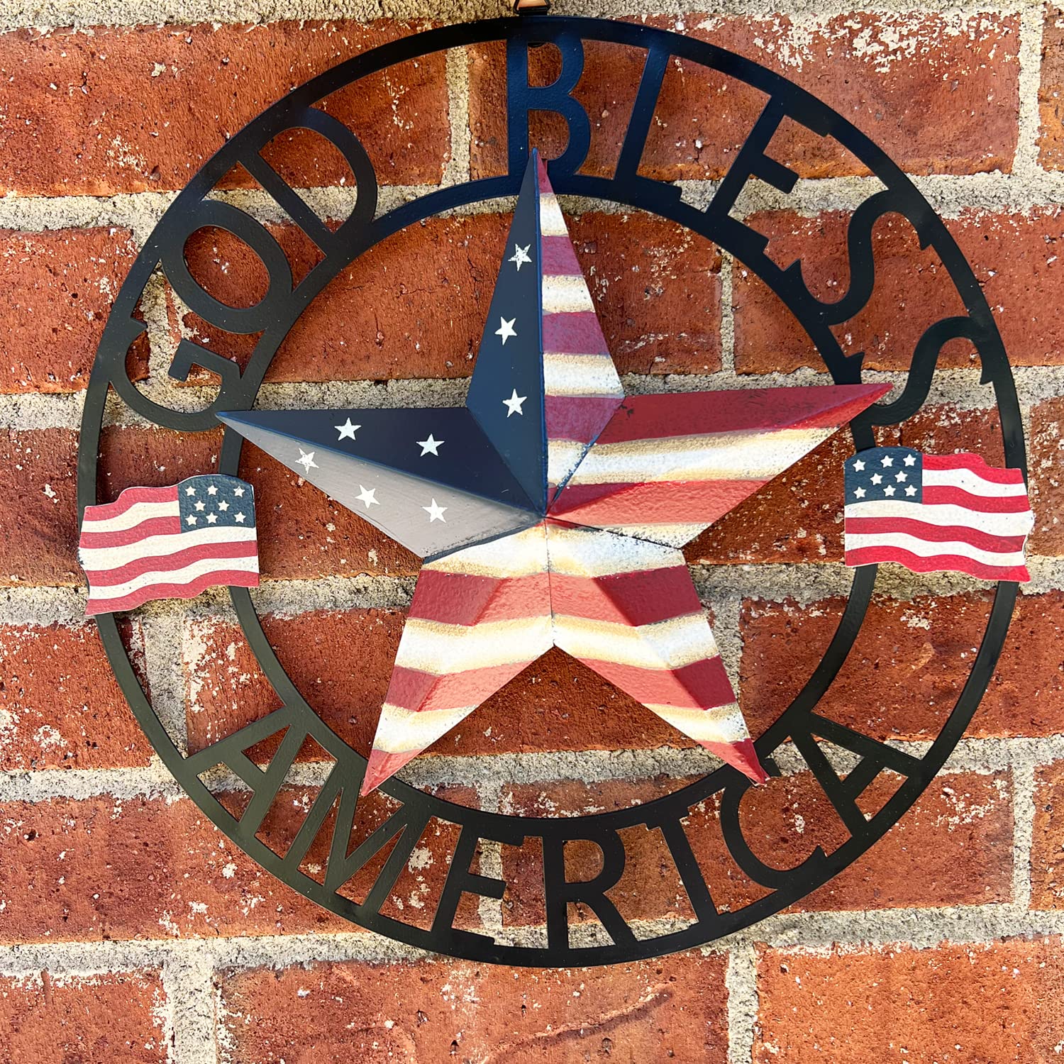 SAGUZOU Americana barn star decor for indoor and outdoor use