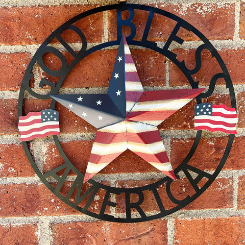 SAGUZOU Americana barn star decor for indoor and outdoor use