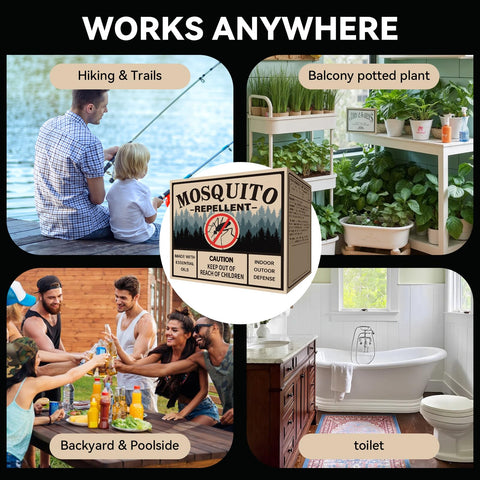 SAHETO Mosquito Repellent 36 Balls safe around humans, pets, and plants.
