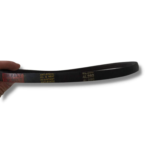 SaidiCo 28in belt detail, static-dissipating surface reduces cling and debris during edging
