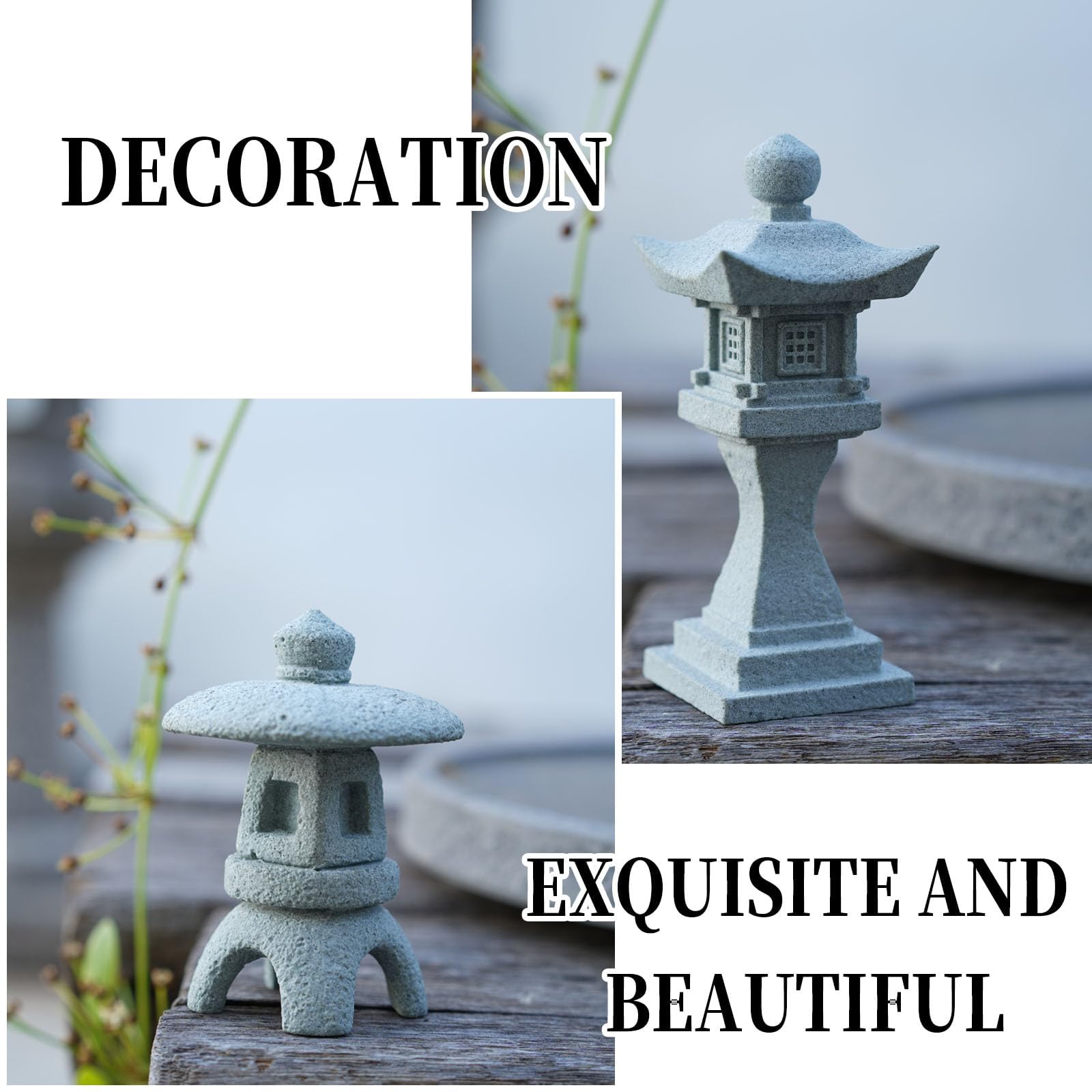 Saihisday 6pc pagoda set as versatile decor for photos, desks, or shelves