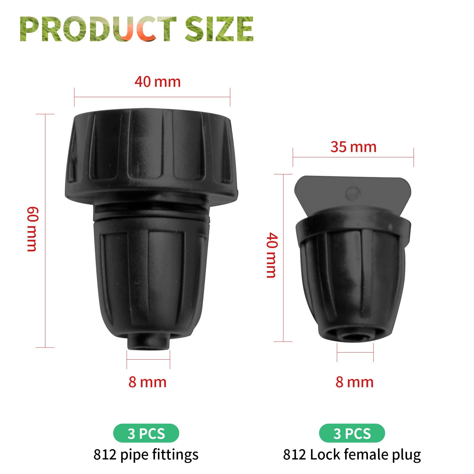 Saihisday barbed threaded end plug creates a durable, leak-resistant seal.