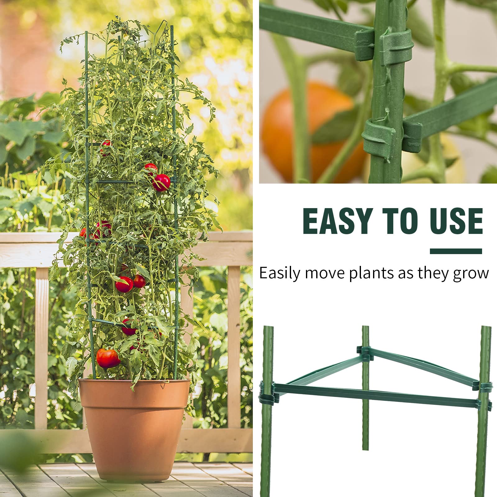 Saihisday expandable trellis connectors enable adjustable plant supports.