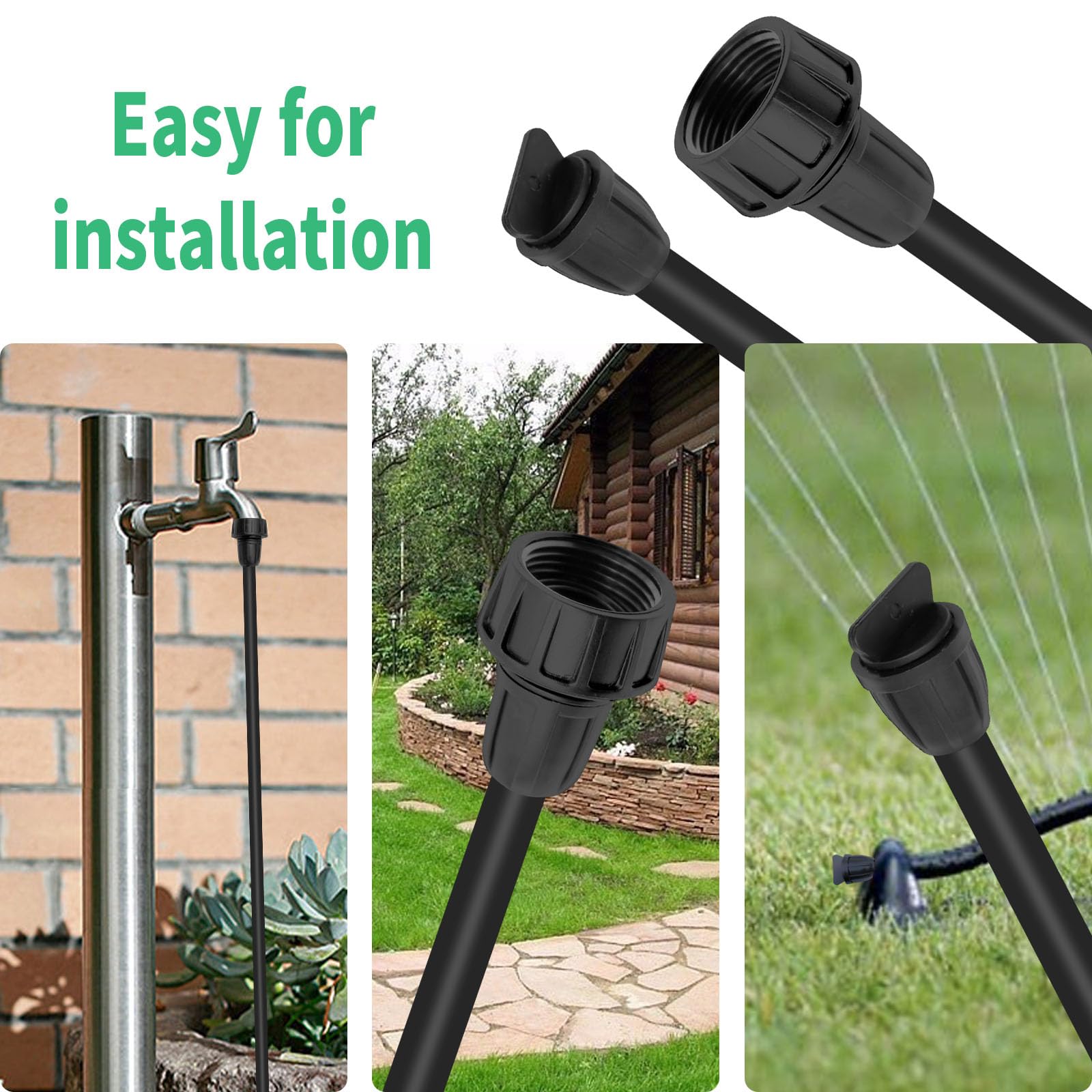 Saihisday non-swivel adapter reduces hose twisting during installation.