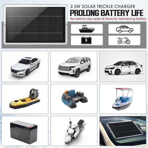Saillong 12V trickle charger helps maintain battery life across vehicles.