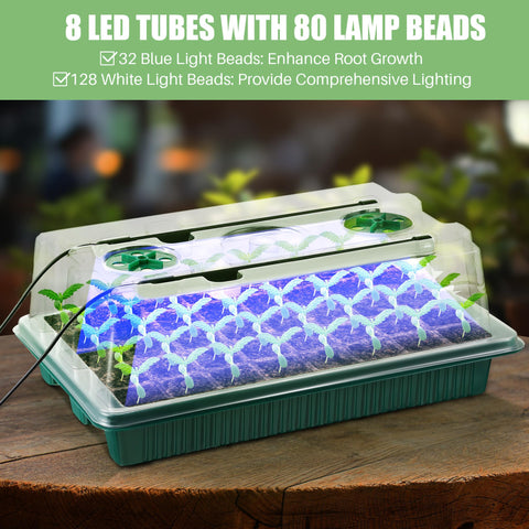 Saillong 360-degree full-spectrum LED delivers balanced light for uniform seedlings