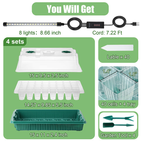 Saillong five brightness levels let you tailor light to seedling stages