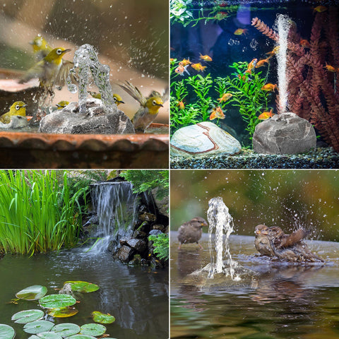 Saillong aquarium-friendly rock waterfall for fish tanks and displays