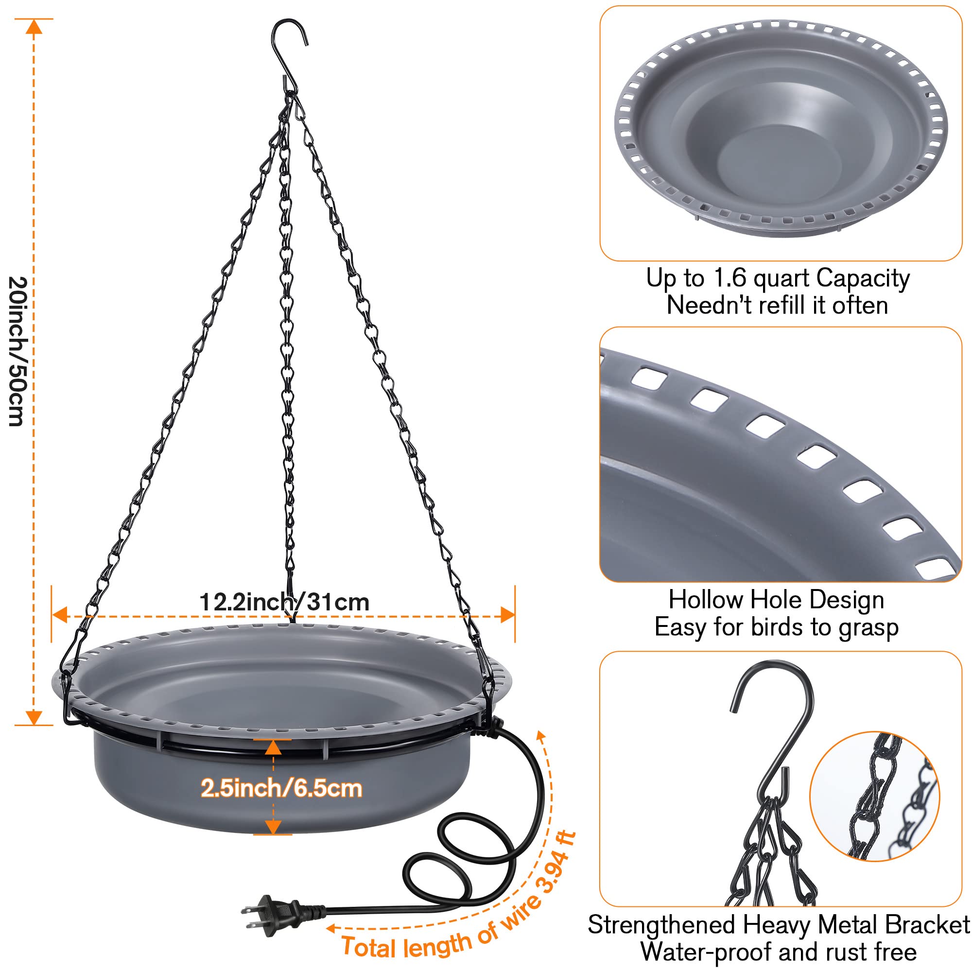 Saillong heated base with enclosed element for safe use
