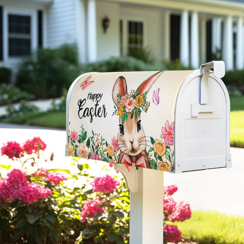 Saillong Easter mailbox cover features butterflies to enhance spring charm.