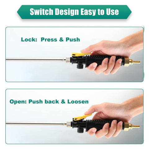 Saillong stainless steel wand with comfortable rubber grip