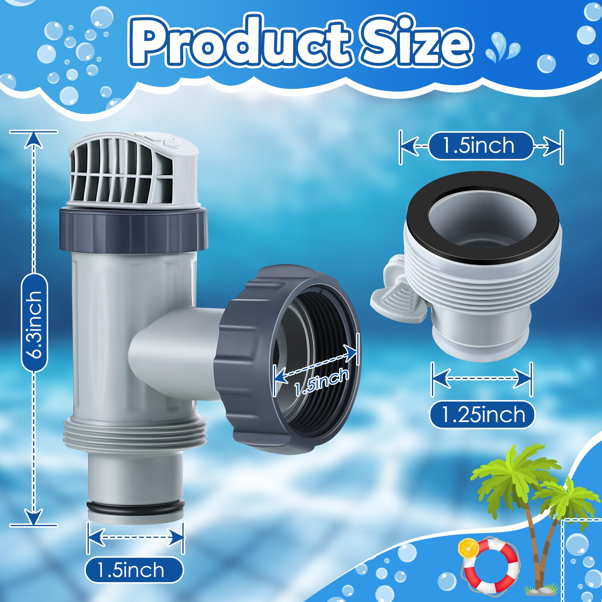 Saillong Type B hose adapter 1.25-1.5 inch connects pumps easily, saving time.