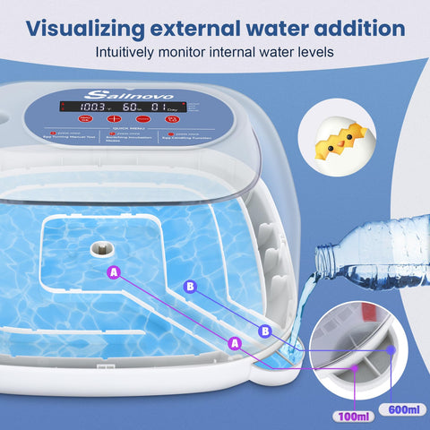 Sailnovo built-in egg turner automatically rotates eggs for uniform development