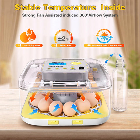 Sailnovo digital control panel shows temperature and humidity at a glance