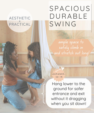 Saint Esen indoor-outdoor swing fits bedrooms and patios with confidence.