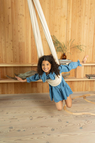 Saint Esen sensory swing used for autism-friendly sensory exploration