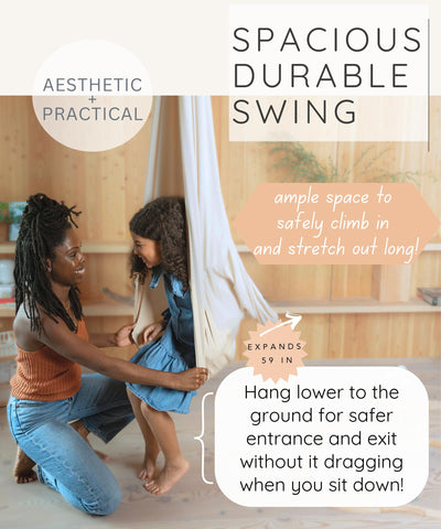 Saint Esen sensory swing beige color ready for indoor or outdoor use