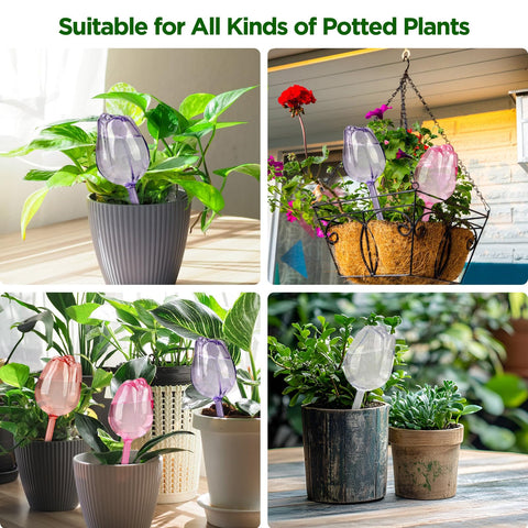 SAIRFWOO tulip globes close-up highlights durable plastic design for indoor and outdoor use.