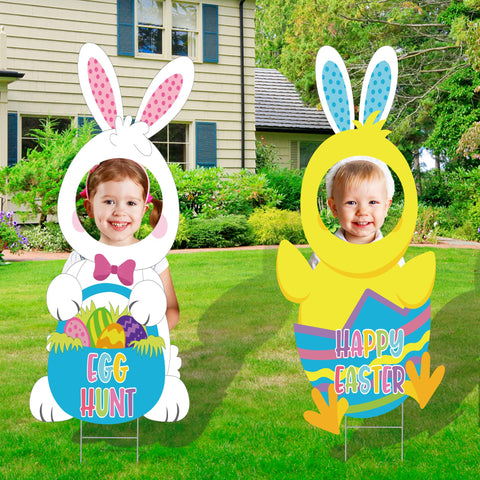 Sakayo Easter bunny yard sign for festive egg hunts and outdoor decor