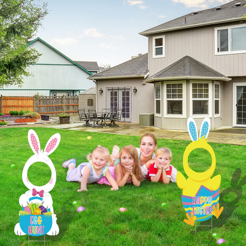 Sakayo stake and H-stand set provides stable, quick yard display