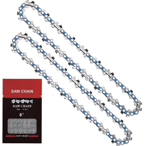 Saker 6-inch mini chainsaw chain replacement pack for smooth cuts.