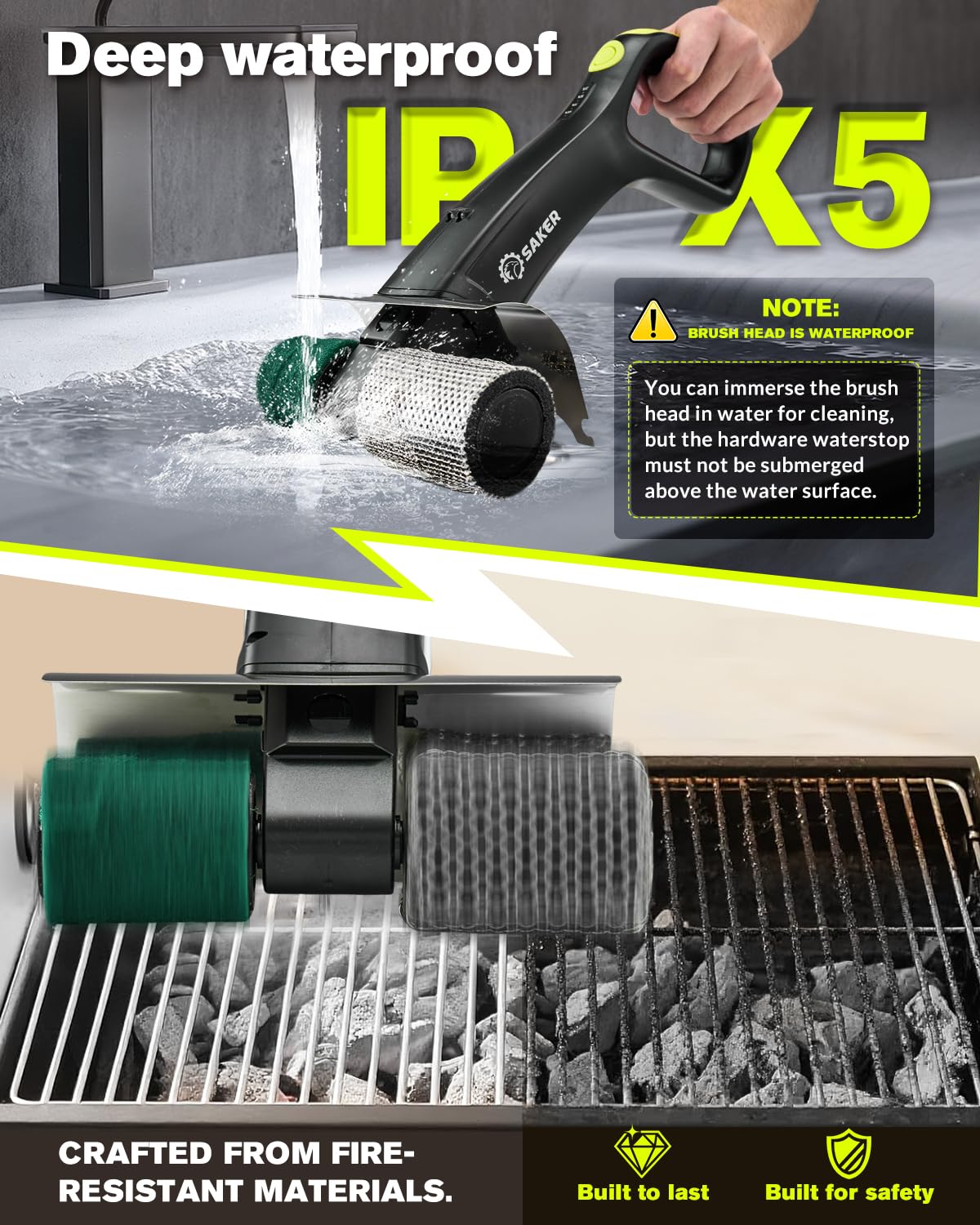 Saker 7-piece accessory set provides ready-to-use grilling tools from the start.