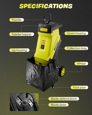 Saker 8:1 mulching system reduces debris volume.