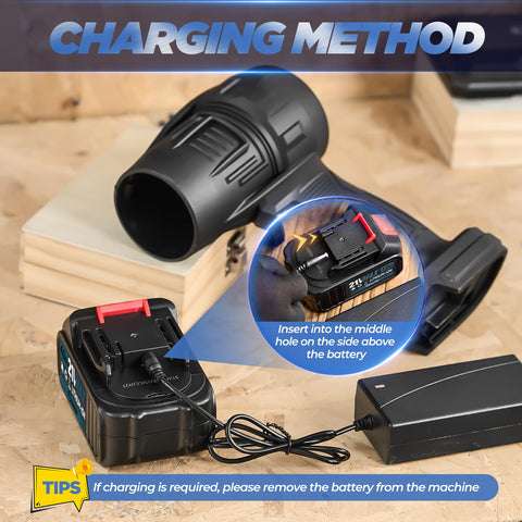 Saker camping use: portable blower for outdoor tasks.