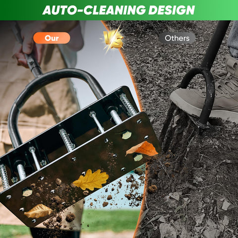 Saker aerator with reinforced foot pedal for stable operation