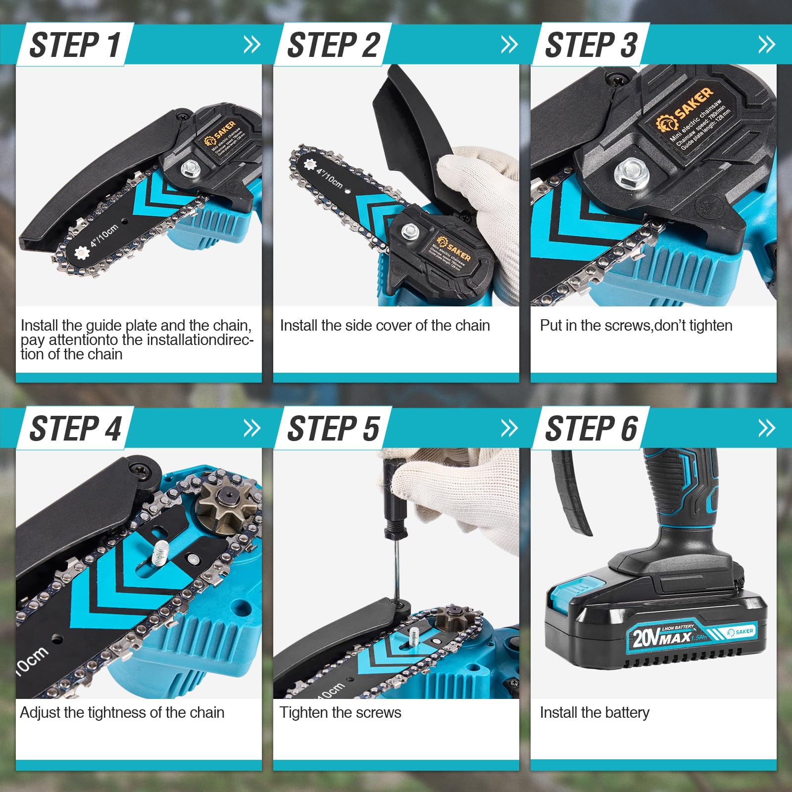 Saker portable guide bar enables versatile outdoor cutting tasks.