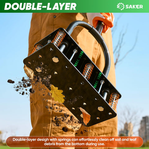 Saker heavy-duty iron construction for lasting lawn care use