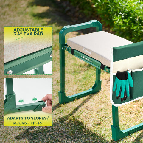Saker garden kneeler 10-inch cushion cushions knees during tasks