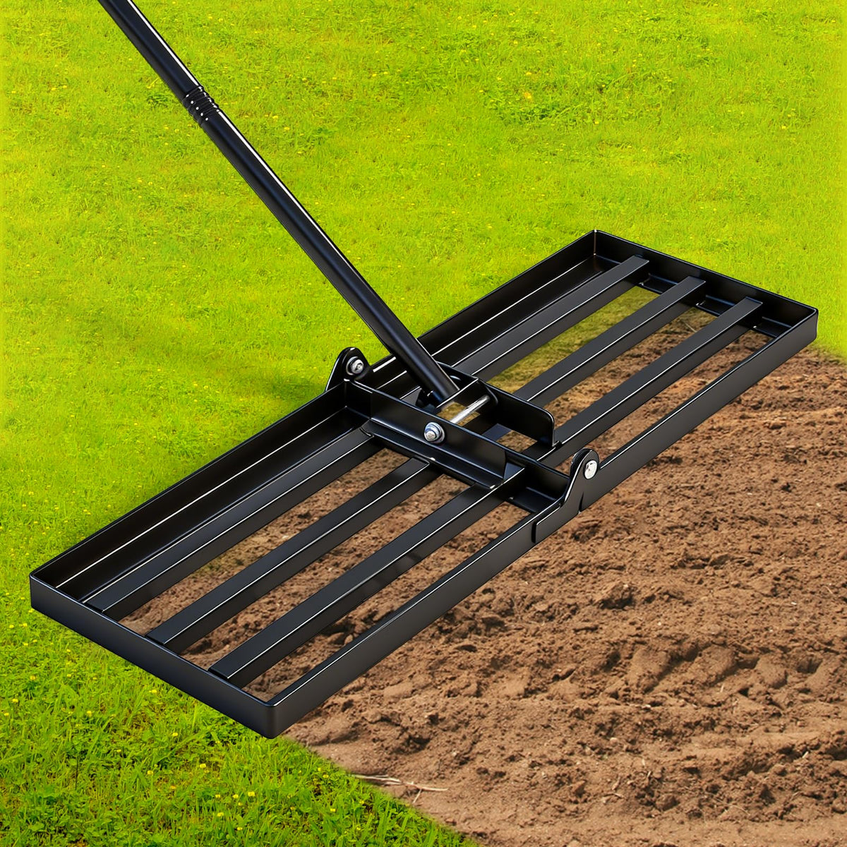 Saker Lawn Leveling Rake plate view for efficient soil leveling in yards