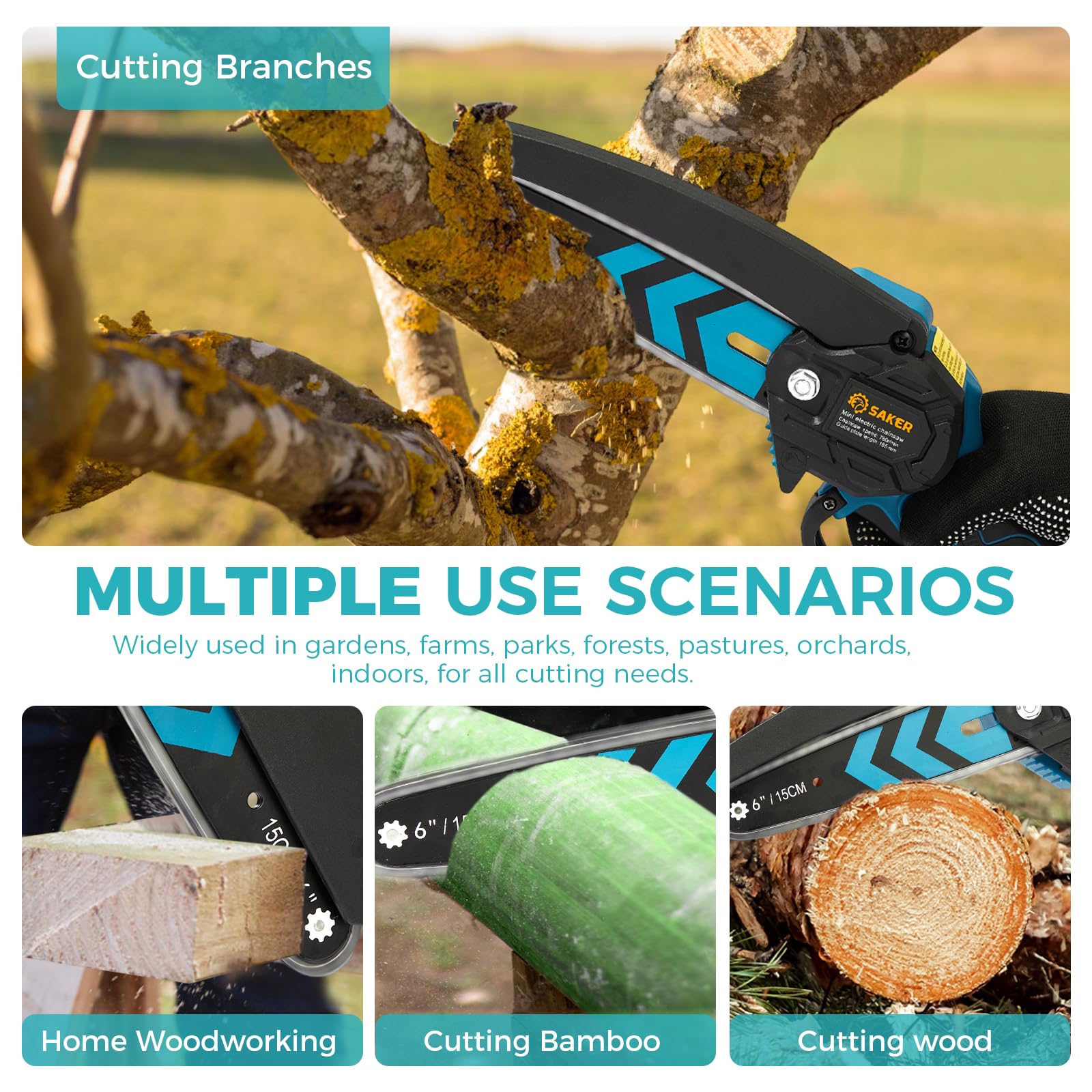 Saker Mini Chainsaw compact carry case for easy transport.